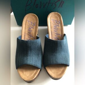Blowfish Blue Denim Sandals